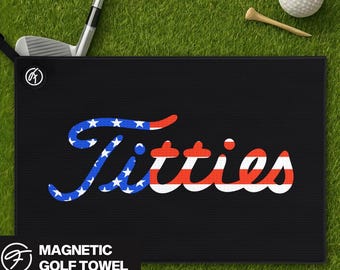 Toalla de golf magnética "Tetas" - Regalo divertido de golf para hombres, artículos de golf, accesorios de golf para hombres, toalla de golf divertida, accesorios para bolsas de golf, toalla de golf