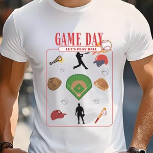 Baseball Game Day Tee: Illustrated Field Graphic Unisex T-Shirt