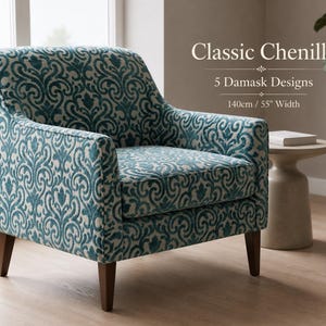 Classic Chenille Upholstery Fabric | Textured Furniture Fabric | Sofa & Chair Fabric | 140cm / 55" Wide