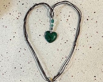 Heart shaped wire with decorative Green Heart in center by Cowgirl Angels