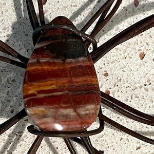 Baling Wire Cross with Natural Colorado Stone in the Center by Cowgirl Angels Amber Parker