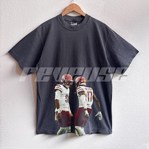 T-shirt Jayden Daniels, T-shirt Terry McLaurin, T-shirt graphique vintage Washington Football (couleurs confortables ou Shakawear)