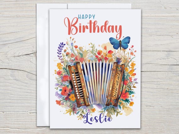 Personalized Bday Card, Watercolor Wildflowers, Birthday Card for Mom, Cute Birthday Card, Bday for Friend, Cute Bday Card, Wife Card, BC123