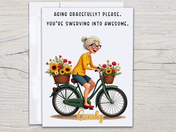 Personalized Funny Bday Card, Bestie Birthday Card, Happy Bday Card, Sister, Fun Gift, Funny 50th Birthday, 60th Birthday Card, 70th, BC59