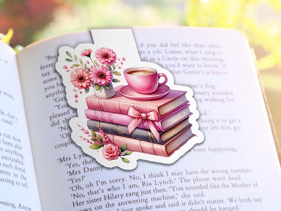 Magnetic Bookmark, Coffee Bookmark, Kawaii Bookmark, Cute Bookmarks, Page Saver, Book Lover Present, Library Gift, Bookstagram, MB18