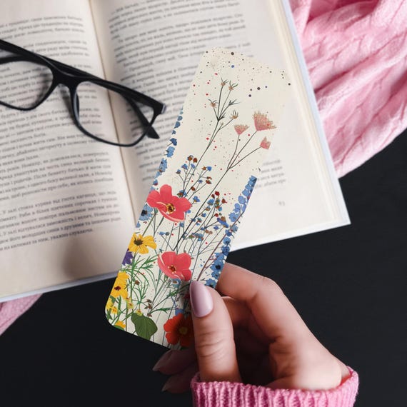 Botanical Bookmark, Cute Flower Bookmark, Aesthetic Book Mark, Unique Spring Bookmark, Gifts for Book Lover, Bookstagram, Booktok, BK14