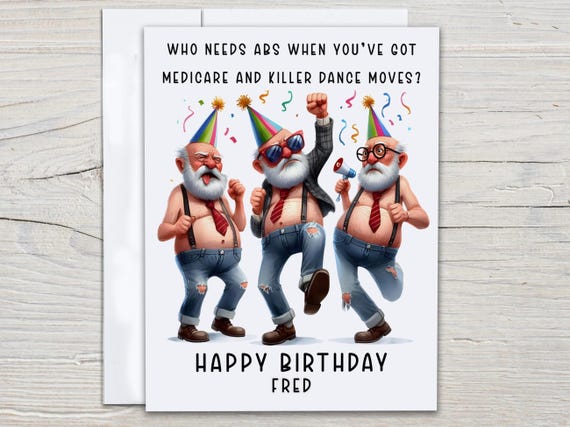 Personalized Funny Bday Card, Over The Hill Humor, Sassy Birthday Card, 70th Birthday Card, Brother Bday Card, Humor Birthday Card, BC208