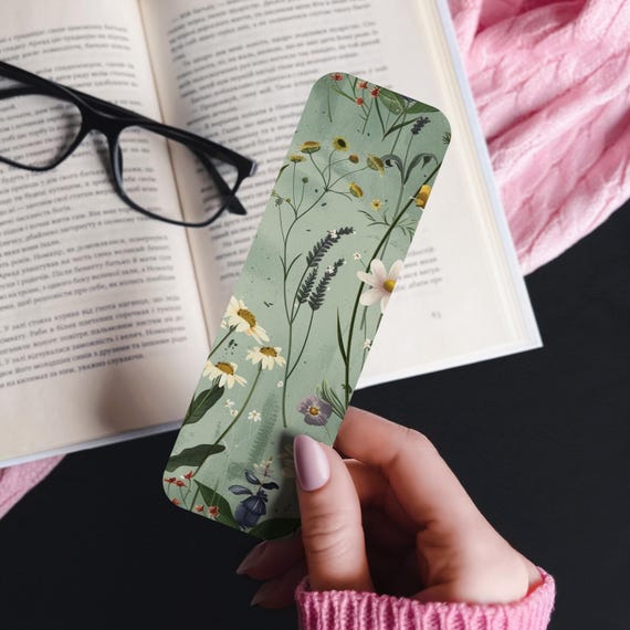 Botanical Bookmark, Cute Flower Bookmark, Aesthetic Book Mark, Unique Spring Bookmark, Gifts for Book Lover, Bookstagram, Booktok, BK13