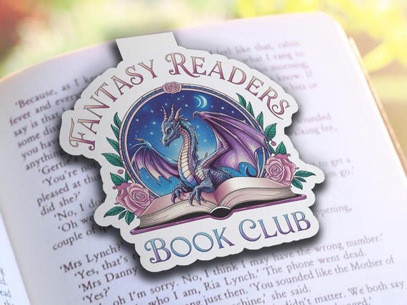 Handmade Magnetic Bookmark for Women | Fantasy Dragon & Book Design | Book Lover Accessory | Book Club Gift | Custom Book Page Holder