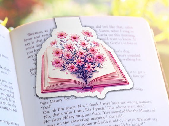 Magnetic Bookmark, Watercolor Book Mark, Page Holder, Flower Bookmark, Cute Bookmarks, Library Gift, Unique Bookmark, Page Saver, MB17