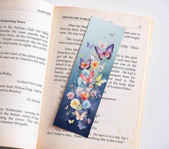 Cottagecore Bookmark - Handmade Floral Book Accessory, Botanical Print, Bookish Gift, BookTok Journal Decor, Romantasy Reader Gift