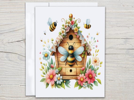 Bee Notecards Set, Cute Stationary Set, Thank You Card, Blank Notecard, All Occasion Cards, Correspondence, Snail Mail, Everyday Card, EC205