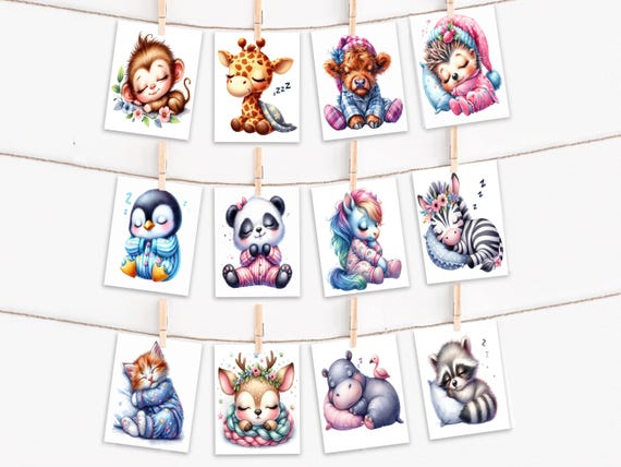 Assorted Cards with Cute Baby Animals, Card Assortment, Variety Pack, Blank Notecards, Everyday Cards, Thank Yous, Notecard Set, CS49
