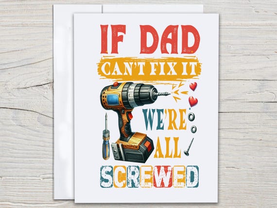 Funny Father's Day Card, Daddy Birthday Card, 1st Fathers Day, Funny Dad Card, Card For Daddy, Greetings Card, Cute Happy Father's Day, FD6