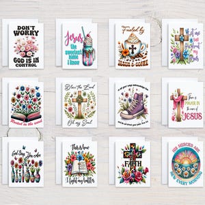 Notecard Set with Bible Verses, Cute Christian Stationery, Blank Notecards, Prayer Cards, Encouraging Scripture, Scripture Cards, CS299
