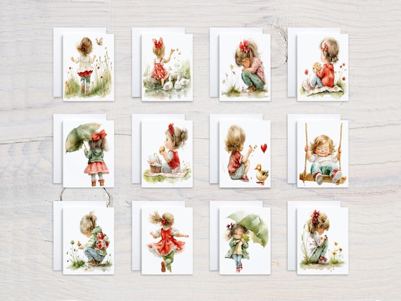 Watercolor Nature Notecard Set, Variety Pack, Assorted Cards, Get Well Soon Card, Birthday Card Pack, Unique Stationery, Everyday Card,CS314