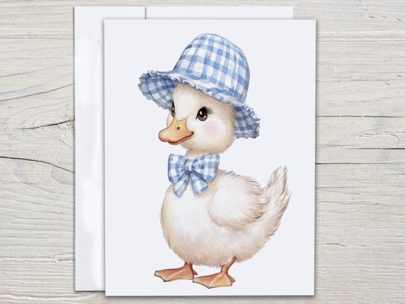Duck Notecard Set with Envelopes, Birthday Card Pack, Just Because Card, Thank You Cards, Snail Mail, Thinking of You, Everyday Card, EC19