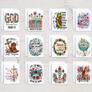 Christian Notecards Set, Scripture Cards, Bible Verse Cards, Encouraging Cards, All Occasion Cards, Blank Notecards, Prayer Cards, CS297