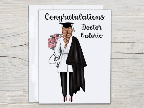 Personalized Doctor Graduation Card, Just Graduated Card, Congrats Grad Card, University Greeting, 2025 Grad, Niece Gift, Dentist, GR15