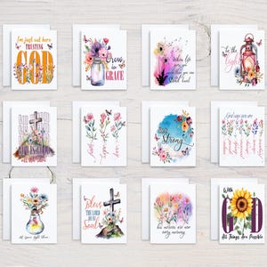Assorted Notecard Set, Christian Greetings, Scripture Cards, Prayer Cards, Christian Stationary, Blank Notecard, All Occasion Cards, CS300