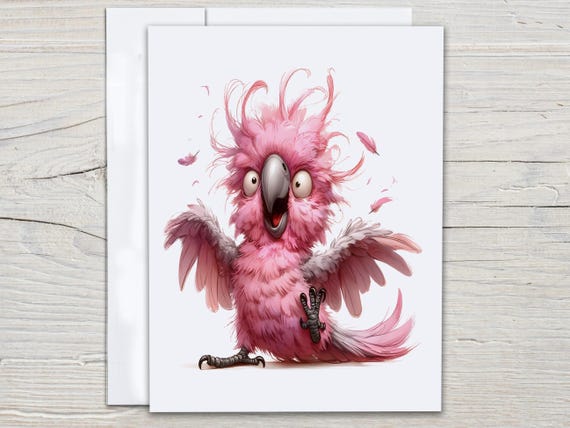 Cute Galah Bird Notecard Set, Correspondence Stationery, Thank You Card, Everyday Cards, Just Because, Snail Mail, Birthday Card, EC214