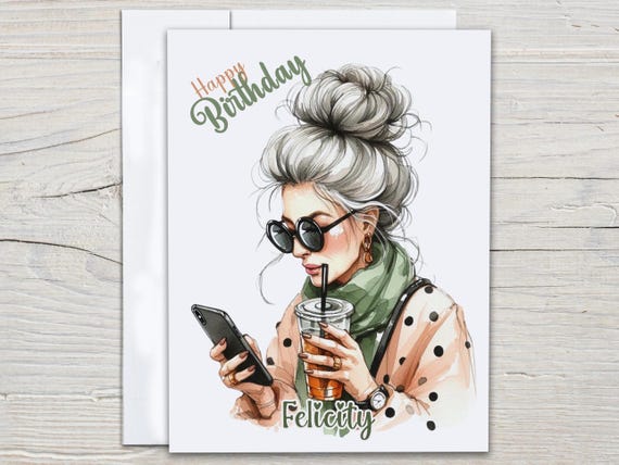 Cute Birthday Card for Sister, Personalized Funny Birthday Card, Happy Birthday Card, 30th Birthday, Bday Card for Her, Bestie Card, BC122