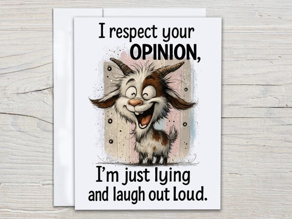 Cute Goat Card, Punny Card, Miss You Card, Everyday Card, Goat Lover, Just Because, Bestie Card, Simple Greeting Card, All Occasion, EC386