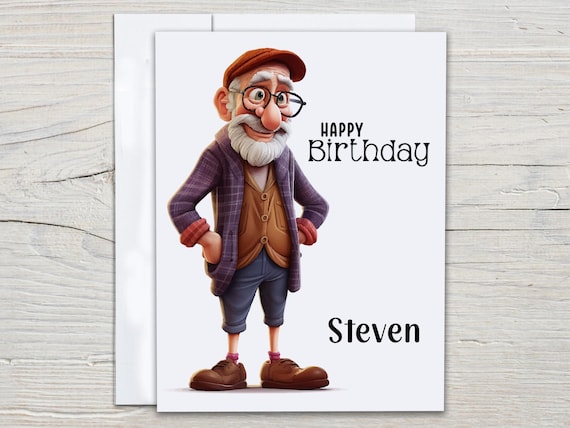 Personalized Dad Bday Card, Funny Birthday Card, Bday Card for Him, Husband Bday Card, Adult Birthday Card, Brother Bday Card, BC191