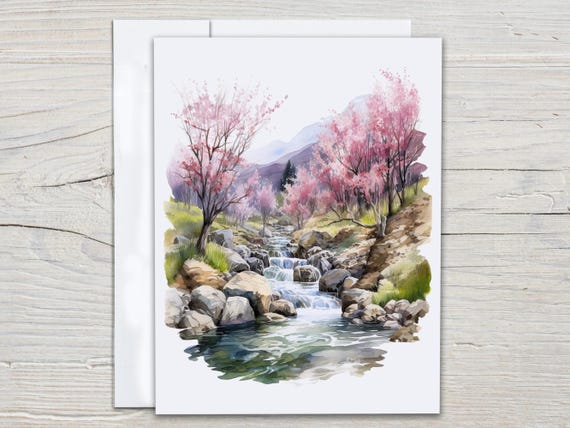 Lake Watercolor Notecards, Everyday Cards Set, Thank You Card Pack, Just Because Card, Cute Stationary Set, All Occasion, Birthday, EC198