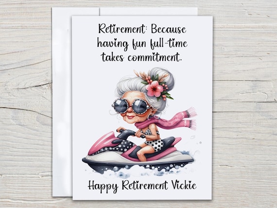 Funny Retirement Card, Personalized Farewell Card, Happy Retirement, Boss Retirement, Retirement Humor, Retiring Card, Boss, Coworker, RT7