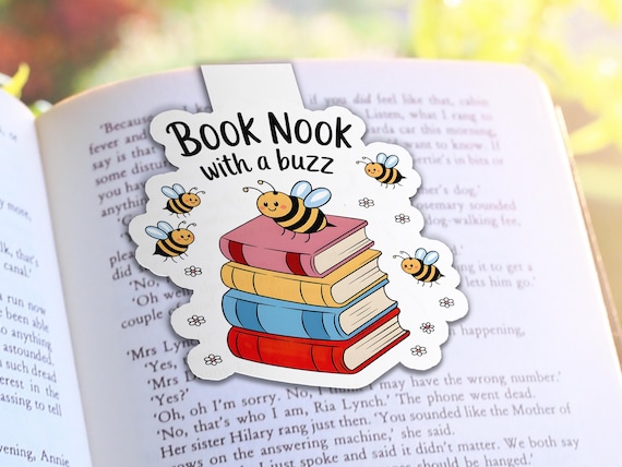 Magnetic Bookmark, Bee Bookmark, Cute Bookmarks, Magnet Bookmark, Book Nook, Holographic Bookmark, Page Saver, Pretty Bookmark, MB28