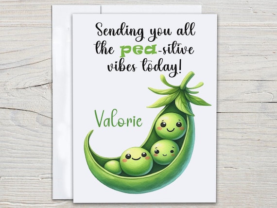 Personalized Sympathy Card, Empathy Card, Cute Pea Pod Design, Condolence, Deepest Sympathy, Bereavement, Positive Thoughts, Support, FE2
