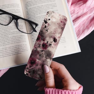 Gothic Bookmark with Floral Design, Fantasy Bookmarks, Laminated Bookmark, Smut Bookmark, Bookish Accessories, Dark Romance, Book Club, BK18