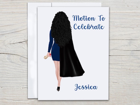 Personalized Graduation Card for New Lawyer, Motion to Celebrate, For Law Student, Law Graduation, Attorney Gift, Law Student, GR7