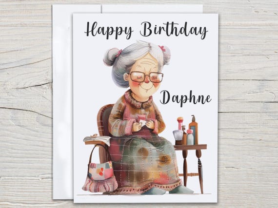 Personalized Birthday Card, 60th Birthday Card, Mom Bday Card, Sister Bday Card, Bday Card For Her, Granny Card, 80th Birthday Card, BC159