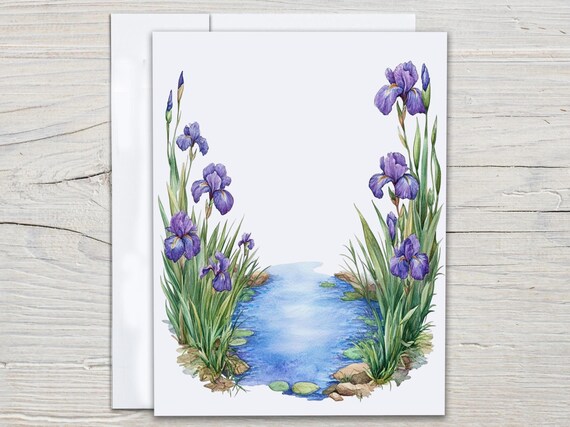 Watercolor Lake Notecards, Summer Lake Cards, Just Because Card, Snail Mail, Greeting Cards Set, Birthday Card Pack, Everyday Card, EC93