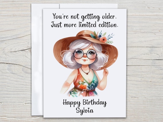 Funny Birthday Card, Rude Birthday Card, Snarky Getting Older, Happy Bday Card, 60th Birthday Card, Bday Card For Her, Rude Birthday, BC274