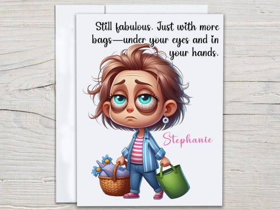 Personalized Funny Birthday Card, Snarky Bday Card, Best Friend Bday, 40th Birthday Card, Funny Bday Card, Bestie Card, Happy Birthday, BC73