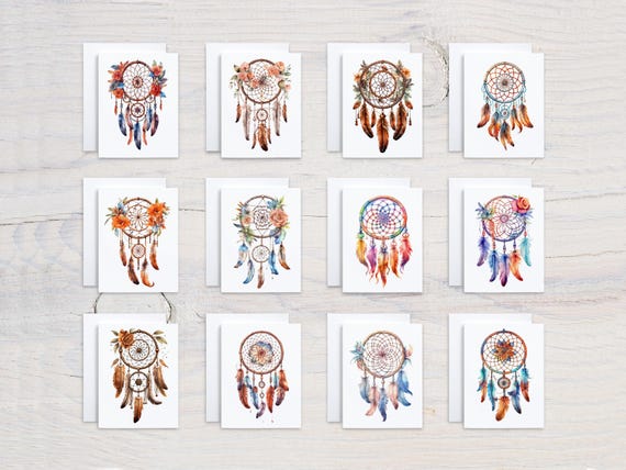Dreamcatcher Notecard Set, Cute Stationary Set, Card Assortment, Variety Pack, Blank Notecard, Everyday Cards, All Occasion, Birthday, CS168
