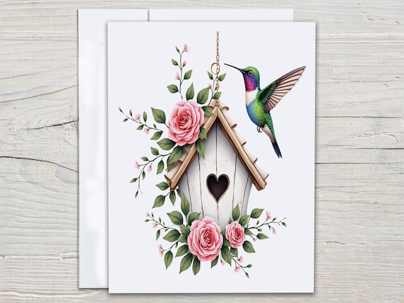 Hummingbird Notecard Set, All Occasion Card, Just Because Card, Everyday Card, Blank Notecard, Greeting Cards Set, Miss You Card, EC104