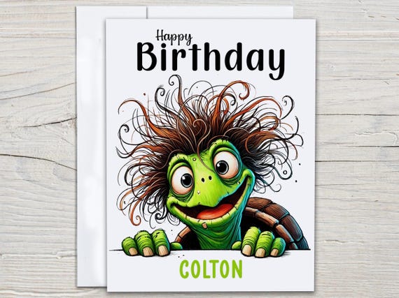 Personalized Frog Birthday Card, Cute Funny Quirky Frog, Bestie Bday Card, Funny Bday Card, Silly Animal Card, Hubby Birthday Card, BC148