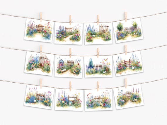 Watercolor Wildflower Note Card Set, Assorted Cards, Everyday Cards, Blank Notecards, All Occasion, Aesthetic Stationary, Birthday, CS242