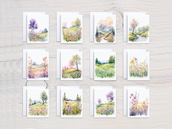 Assorted Cards Set, Spring Greeting Cards, Variety Pack, Blank Notecards, Just Because Card, Birthday Card Pack, All Occasion Cards, CS113