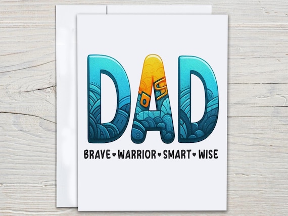 Happy Father's Day Card, Cool Dad Card, Daddy Card, Card for Grandfather, 1st Father's Day, Card for Stepdad, Card for Grandpa, Birthday,FD1