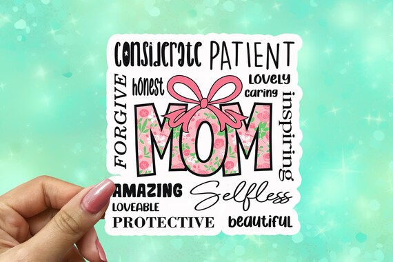 Positive Mom Sticker, Waterbottle Decal, Computer Stickers, Love Your Mother, Mom Life, Stickers for Mom, Mama, Sticker for Kindle, VN31