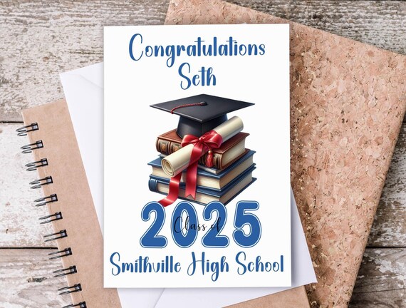 Graduation Card Class of 2025, Personalized Graduation Card, You Did It Card, Congrats Grad, Grad Card, A2 Size, Proud of You Card, GC1