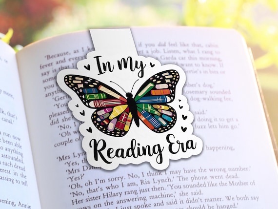 Holographic Magnetic Bookmark, Butterfly Design, Reading Era, Bookworm Gifts, Page Holder, Cute Bookmark, Laminated, Butterfly, MB11