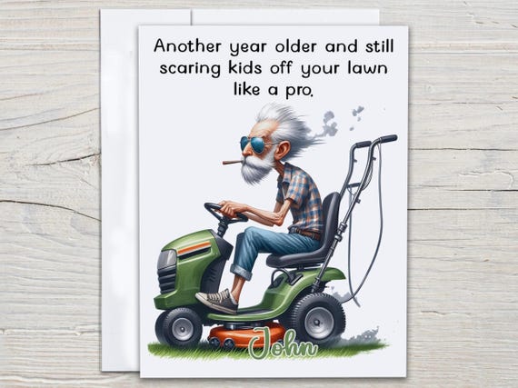 Funny Bday Card For Dad, Rude Birthday Card For Him, 40th Birthday Card, Snarky Grandpa Card, 50th Birthday Card, Over The Hill Card, BC71