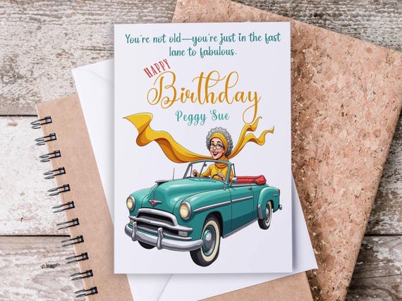 Personalized Funny Bday Card, Granny Birthday Card, Snarky Birthday Card, Cute Bday Card, Bday Card for Her, Card for Grandma, BC54