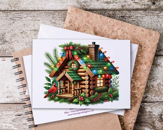 Cardinal Notecards Set, Christmas Cardinal, Blank Notecard, Cardinal Card, Cardinal Stationary, Winter Greeting Card, Holiday Card Set